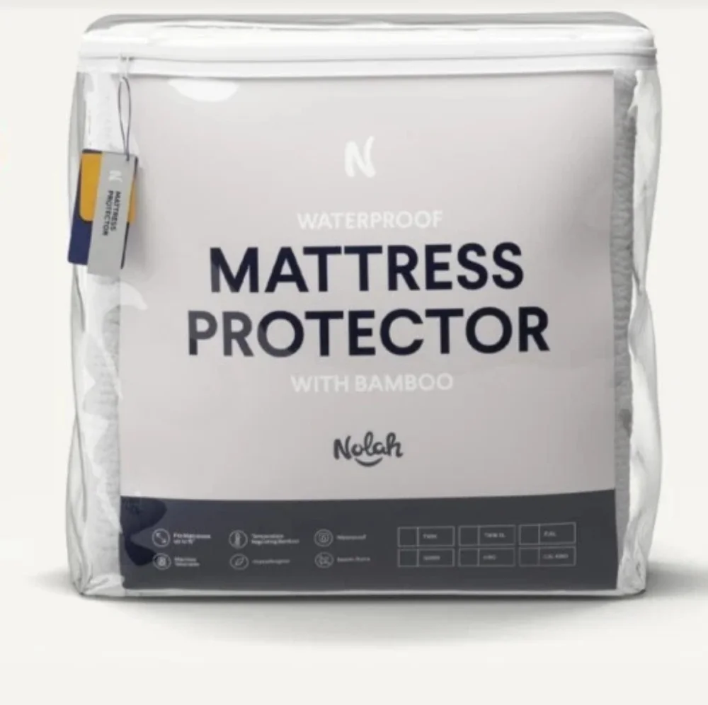 Nolah Waterproof Mattress Protector With Bamboo White Cal King New With Tags